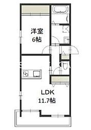 グランメゾン 1LDKの間取図画像