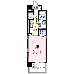ModeEight2 1Kの間取図画像