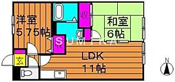 CalmHills2番館 2LDKの間取図画像
