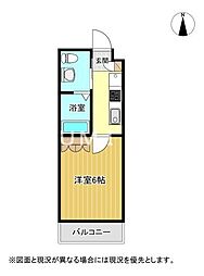 ブルー.レジデンス浜 1Kの間取図画像