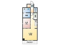 プランドール大供 1LDKの間取図画像