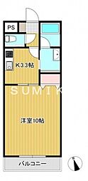 アンビエント大元南 1Kの間取図画像