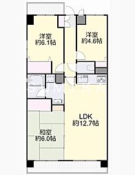 ル・サンク西市 3LDKの間取図画像