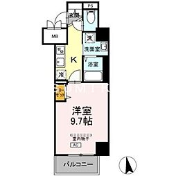 グランディオ医大前 1Kの間取図画像