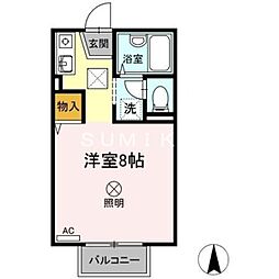 リバーパーク北方 1Kの間取図画像