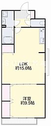 コニファープラザ 1LDKの間取図画像