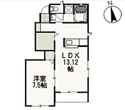 グランクレストB 1LDKの間取図画像