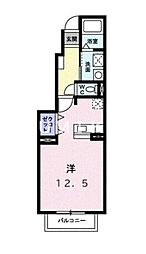 マーベラスK2 ワンルームの間取図画像