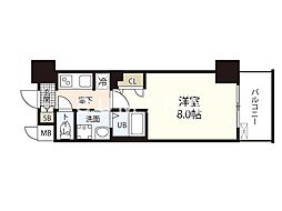 S-RESIDENCE表町 1Kの間取図画像