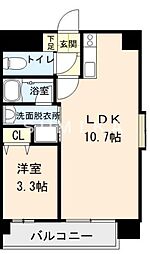 ピュア京橋 1LDKの間取図画像