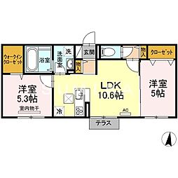 メゾンOTC 2LDKの間取図画像