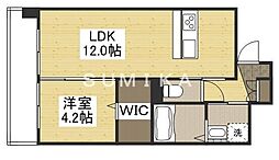 カサ・セグーラ田町 1LDKの間取図画像