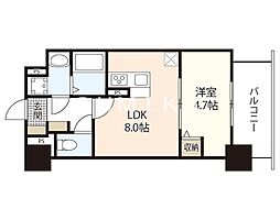 MAYFAIR田町 1LDKの間取図画像