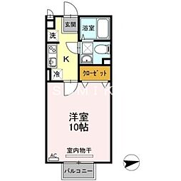 ガーデンパレス 1Kの間取図画像
