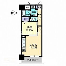 アルファレガロ西古松 1LDKの間取図画像