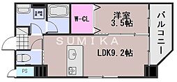 スカイガーデン春日町 1LDKの間取図画像