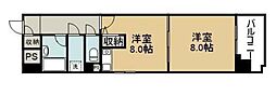 ライオンズマンション倉敷松島 1DKの間取図画像