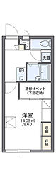 レオパレス早島5 1Kの間取図画像