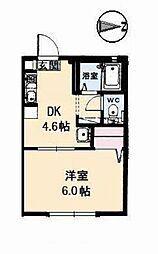 ピュアメゾン 1DKの間取図画像