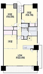 ポレスター岡山タワーレジデンス 3LDKの間取図画像