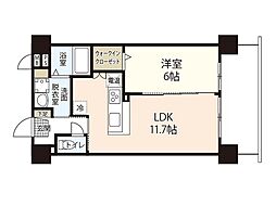 シティマンション衆楽 1LDKの間取図画像
