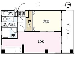 ステラマリス 1LDKの間取図画像