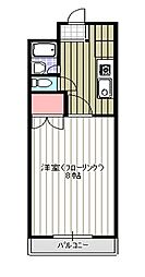 PINELINK津高 1Kの間取図画像