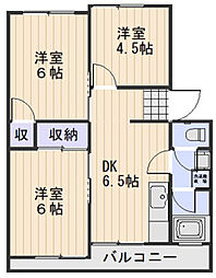 清見コーポ 3DKの間取図画像