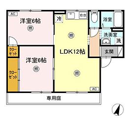 セント・フランシスB 2LDKの間取図画像