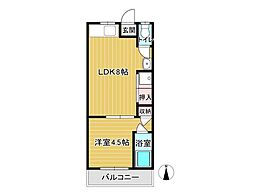 (株)鈴木建設ビル 1LDKの間取図画像