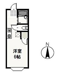 メゾン・ドM 1Kの間取図画像