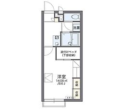 レオパレスNAGAMATI 1Kの間取図画像