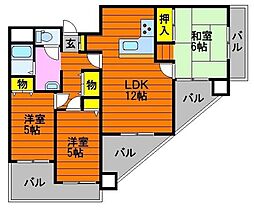 ふぁみーゆ旭川 3LDKの間取図画像