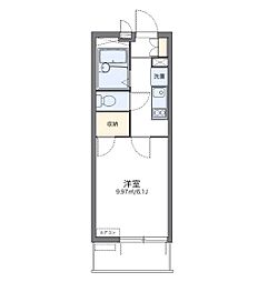 レオパレスゆう 1Kの間取図画像