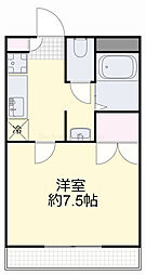 シャトールネッサンス津高 1Kの間取図画像