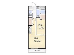 仮)箕島新築アパート 1LDKの間取図画像
