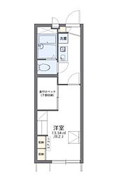 レオパレスライトスペース2 1Kの間取図画像