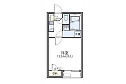 レオネクストプランドール2 1Kの間取図画像