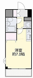 ダイアパレス弓之町 ワンルームの間取図画像