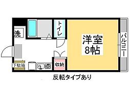 サンライト津島3号 1Kの間取図画像