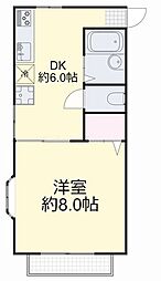 FINOAOE 1DKの間取図画像