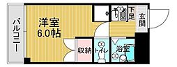 グランディール門田屋敷 1Kの間取図画像
