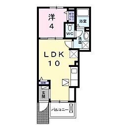 ポルトリアン 1LDKの間取図画像