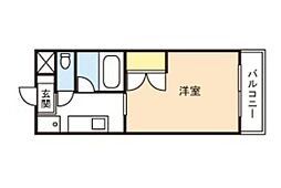 レスポアール 1Kの間取図画像