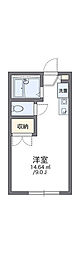 レオパレスリヴェール杉原 ワンルームの間取図画像