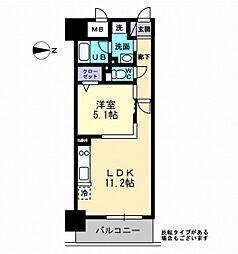 アルファレガロ西古松 1LDKの間取図画像