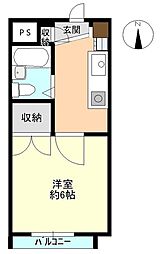 エスプローネ番町 1Kの間取図画像