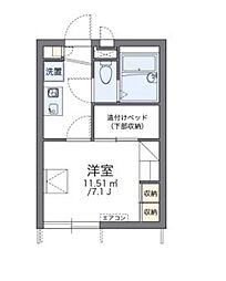 レオパレス操 1Kの間取図画像