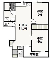 アドヴァンスSH・2 2LDKの間取図画像
