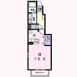 フリーデモリヤB ワンルームの間取図画像